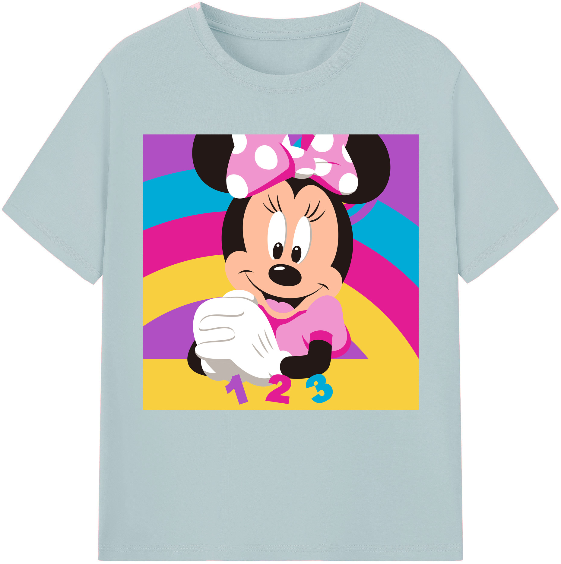 （画像用） ミッキーマウス Mickey Mouse 綿100％半袖Tシャツ（フロントプリント）